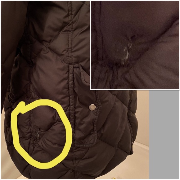 Burberry Brit black diamond quilted down coat with hood XL - Picture 8 of 11